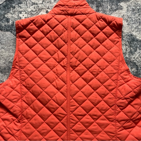 Women’s Ralph Lauren Quilted Vest Large Orange - Picture 6 of 9